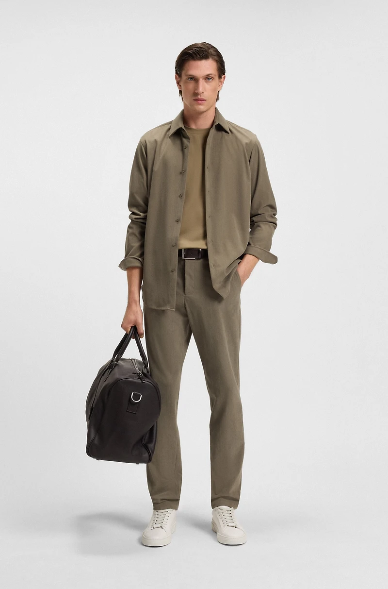 Slim-fit trousers stretch corduroy