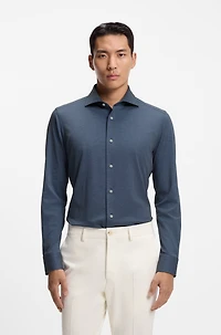 Slim-fit shirt an Italian-made cotton blend