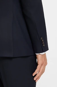 Two-piece regular-fit suit patterned stretch cloth