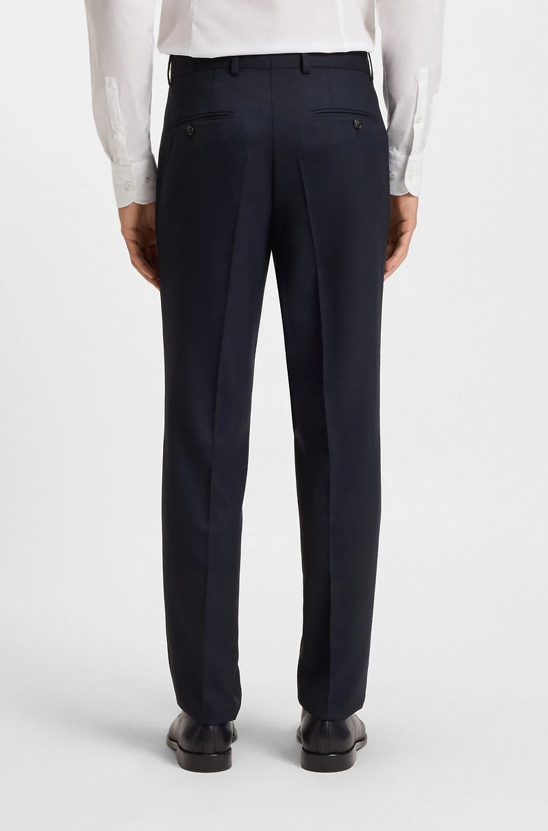 Two-piece regular-fit suit patterned stretch cloth