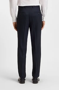 Two-piece regular-fit suit patterned stretch cloth