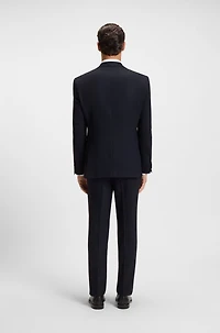 Two-piece regular-fit suit patterned stretch cloth