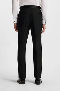Two-piece tuxedo suit an Italian wool blend