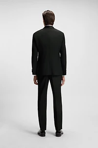 Two-piece tuxedo suit an Italian wool blend