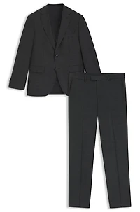 Three-piece regular-fit suit stretch wool