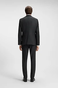 Three-piece regular-fit suit stretch wool