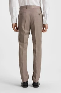 Micro-patterned two-piece slim-fit suit virgin wool