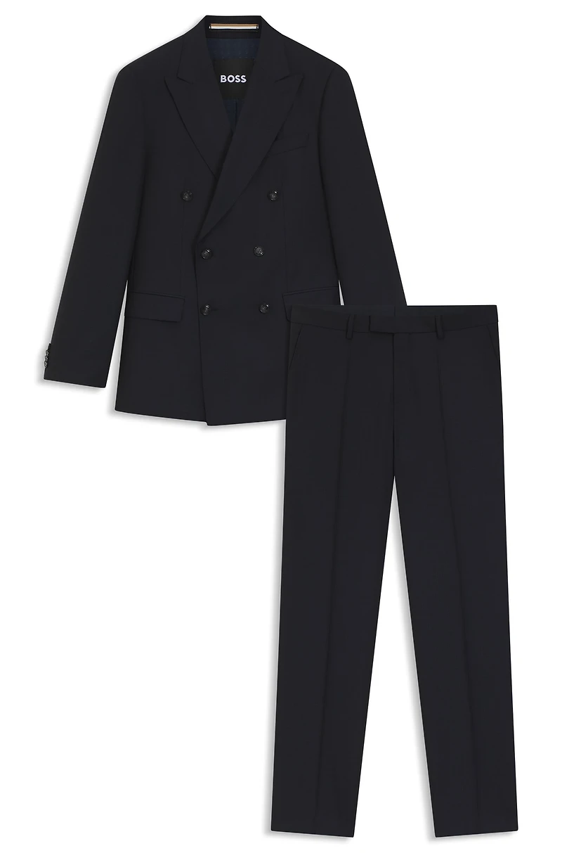 Two-piece slim-fit suit pinstripe virgin wool