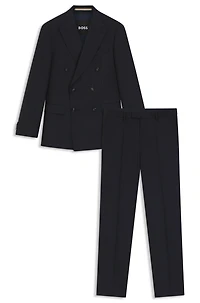 Two-piece slim-fit suit pinstripe virgin wool