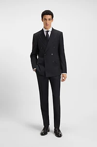 Two-piece slim-fit suit pinstripe virgin wool