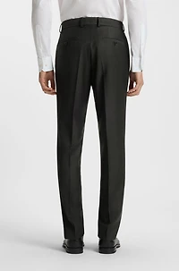 Two-piece slim-fit suit patterned virgin wool