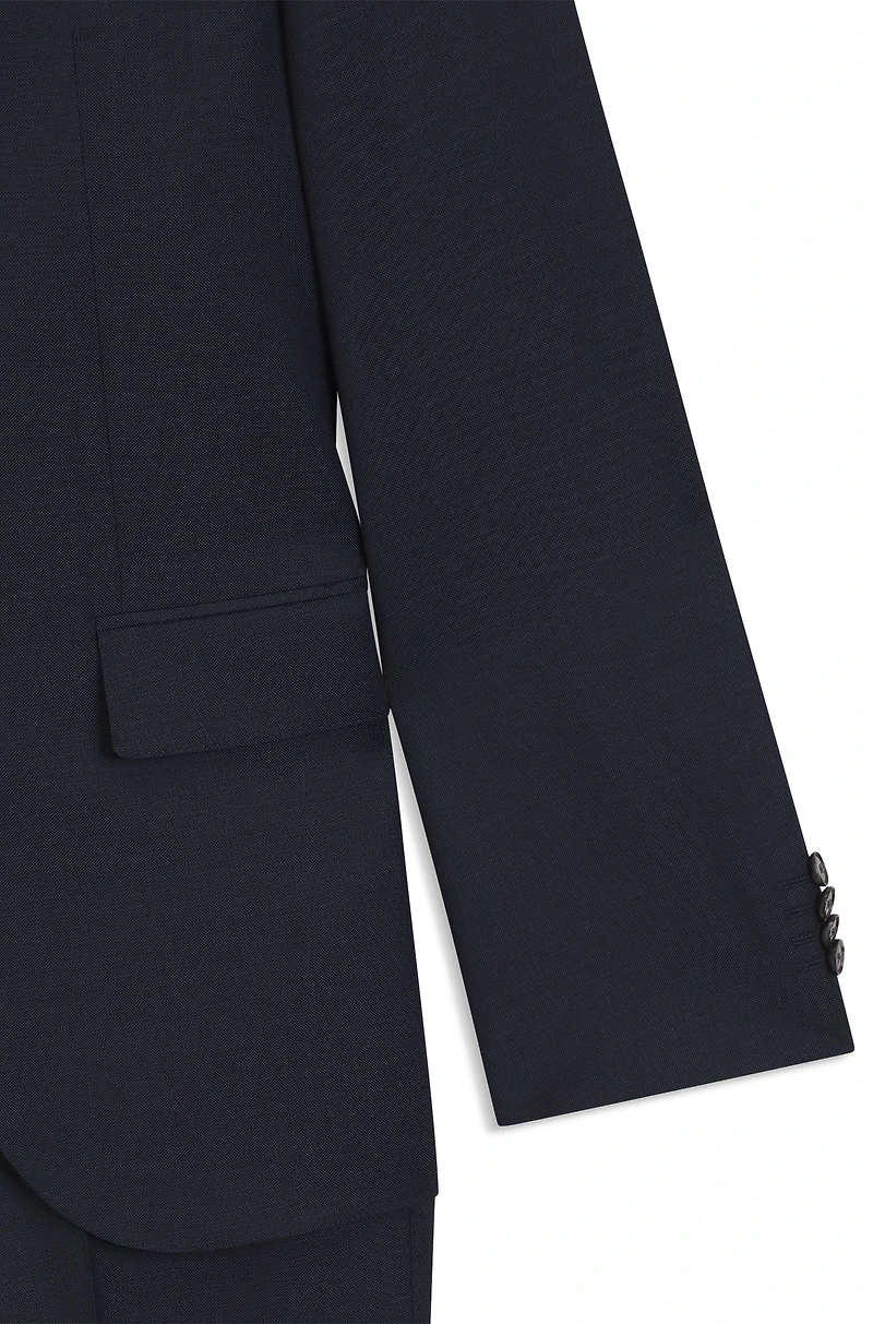 Micro-patterned two-piece regular-fit suit virgin wool