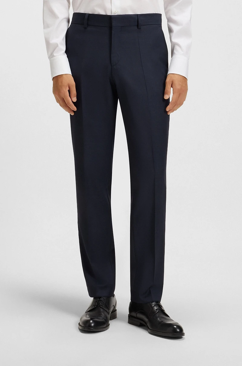 Micro-patterned two-piece regular-fit suit virgin wool