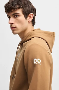 Cotton hoodie with tennis artwork
