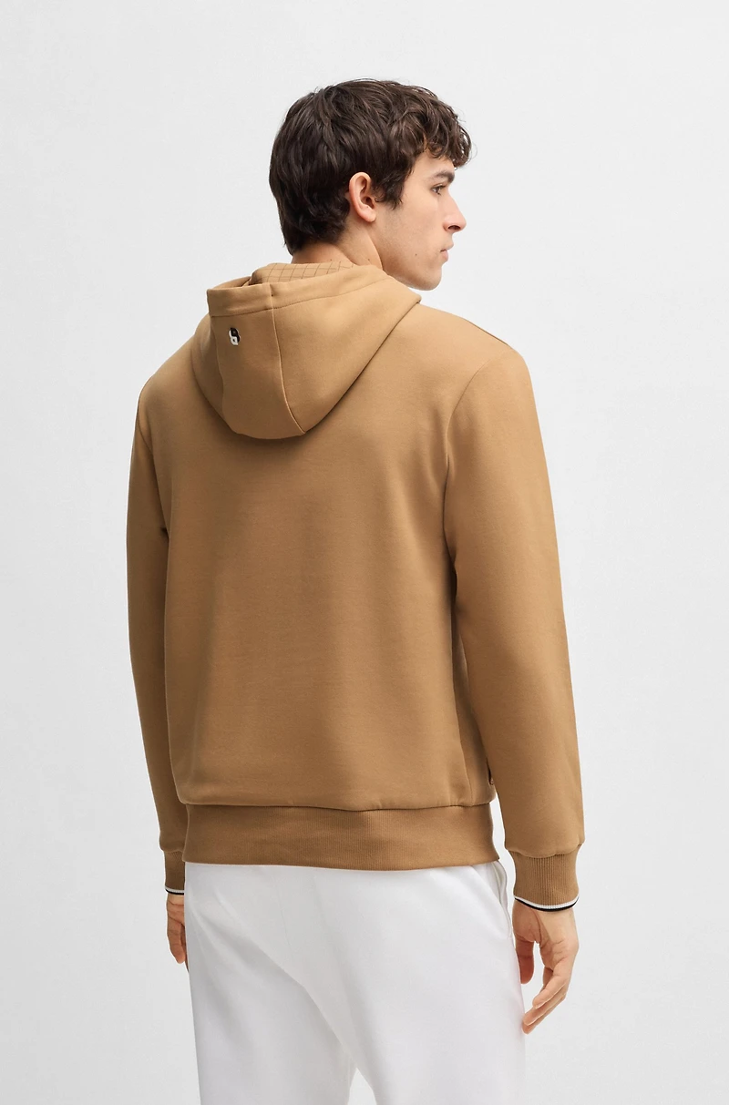 Cotton hoodie with tennis artwork