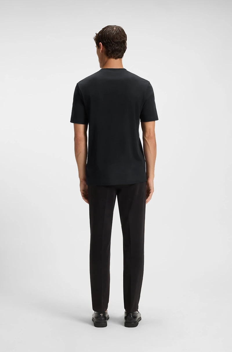 Logo-artwork T-shirt mercerised cotton