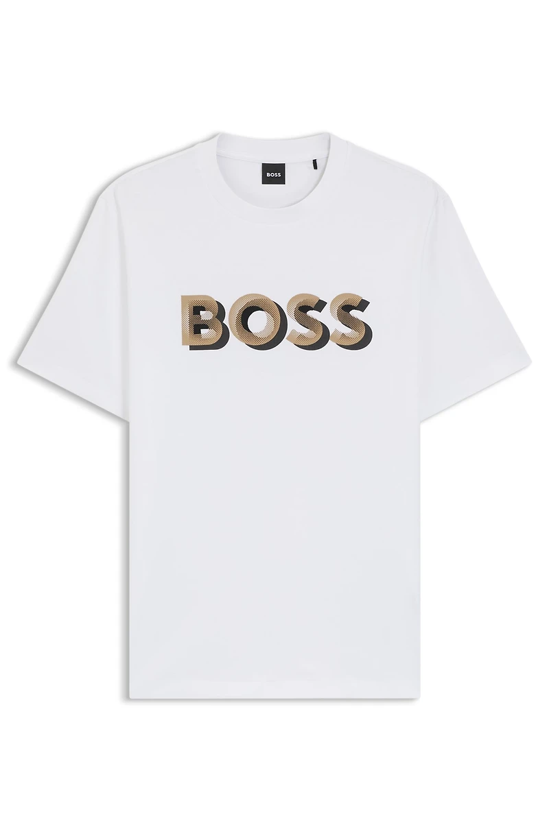 Cotton T-shirt with logo artwork
