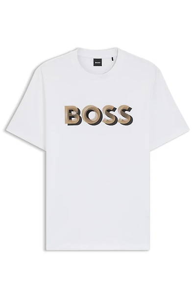 Cotton T-shirt with logo artwork