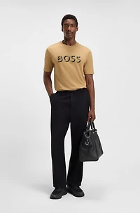 Logo-artwork T-shirt mercerised cotton