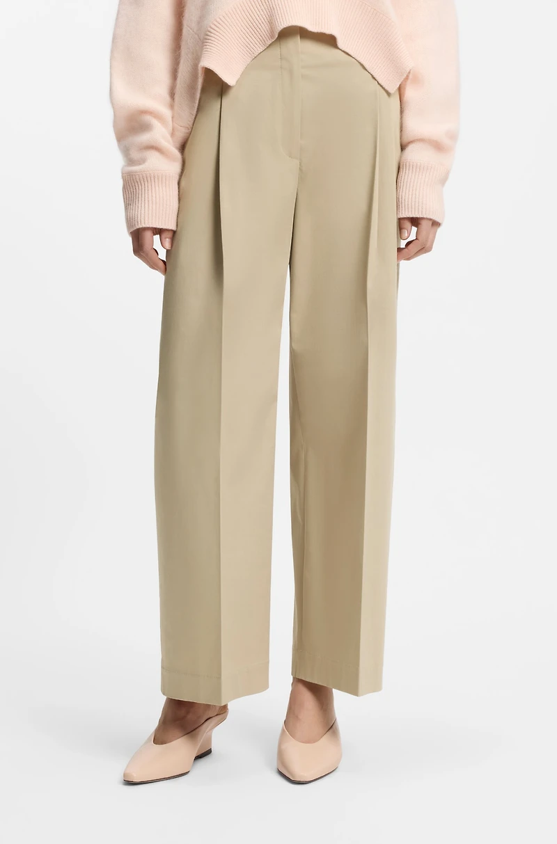 Relaxed-fit trousers stretch cotton