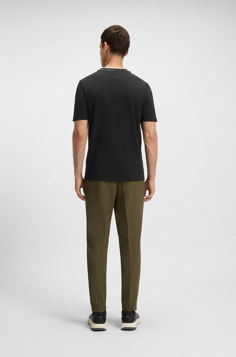 Cotton jersey T-shirt with striped logo graphic
