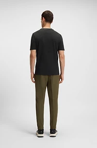 Cotton jersey T-shirt with striped logo graphic