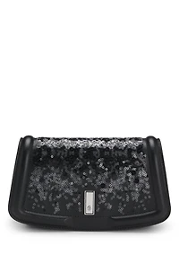 Ariell clutch bag with sequin embellishments