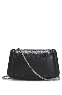 Ariell clutch bag with sequin embellishments