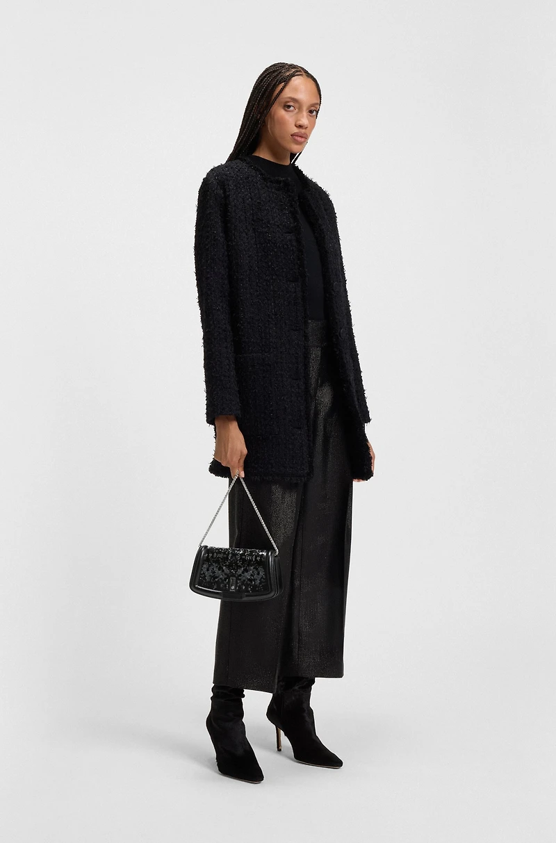 Ariell clutch bag with sequin embellishments