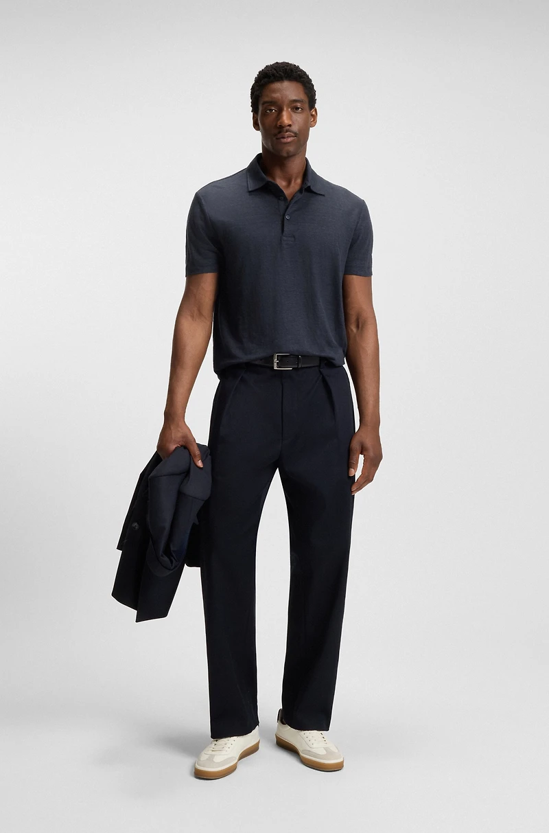 BECKHAM x BOSS polo shirt linen
