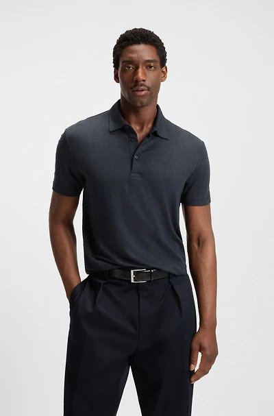 BECKHAM x BOSS polo shirt linen