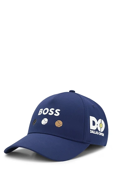 Logo-detailed cap in stretch nylon