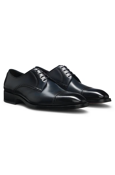 Brogue-detail Derby shoes leather