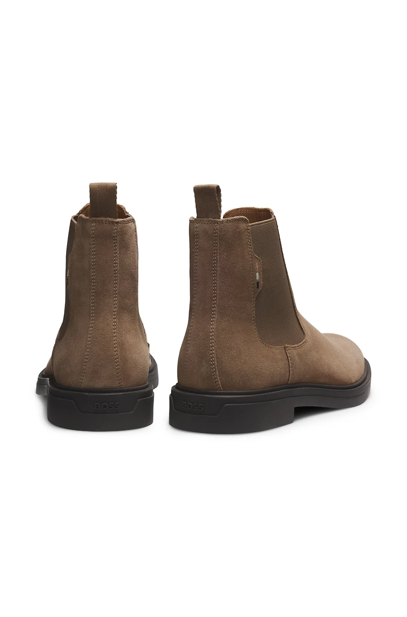 Signature-stripe Chelsea boots suede