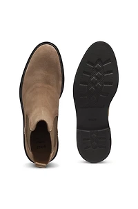 Signature-stripe Chelsea boots suede