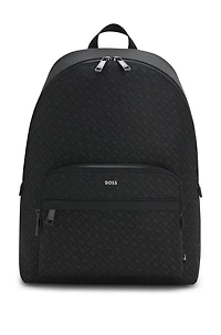 Monogram backpack with foil-embossed logo
