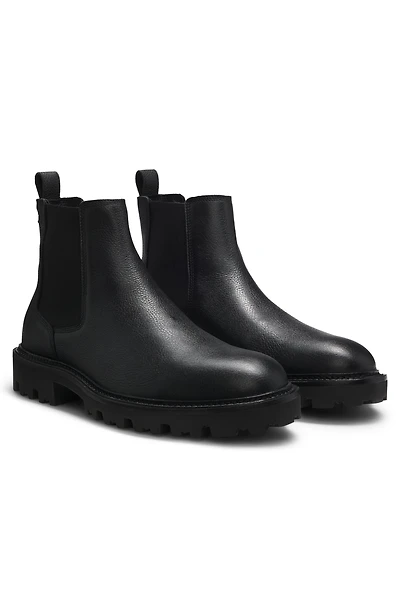 Lug-sole Chelsea boots leather