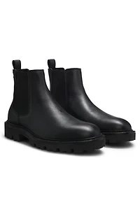 Lug-sole Chelsea boots leather