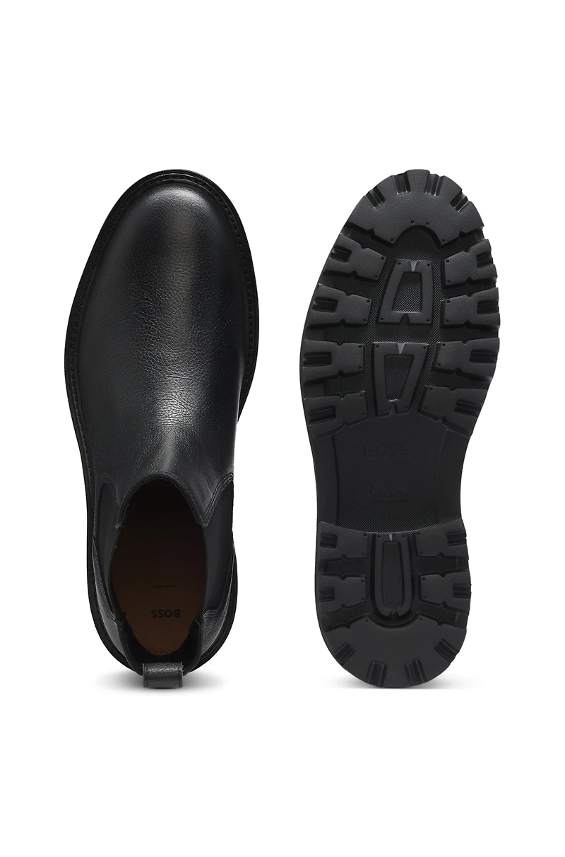 Lug-sole Chelsea boots leather