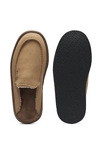 Microfibre slippers with fluffy lining