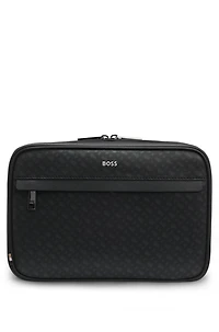 Monogram washbag with foil-embossed logo