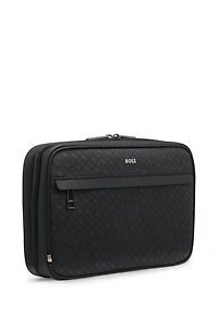 Monogram washbag with foil-embossed logo