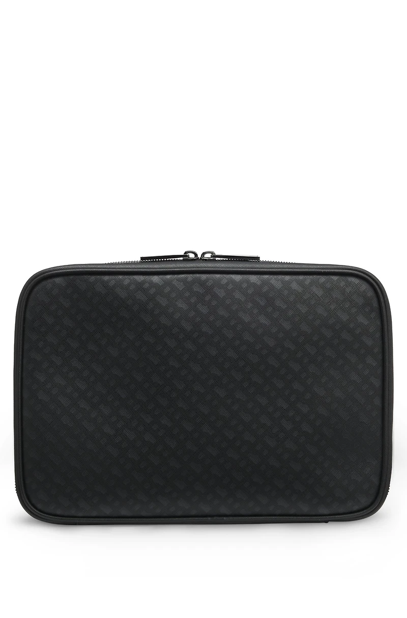 Monogram washbag with foil-embossed logo