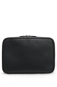 Monogram washbag with foil-embossed logo