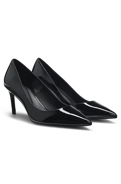 Patent-leather pumps with 7cm heel