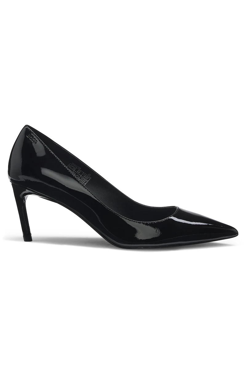 Patent-leather pumps with 7cm heel