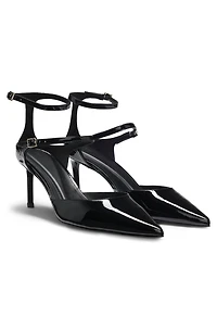 Strap-detail pumps patent leather