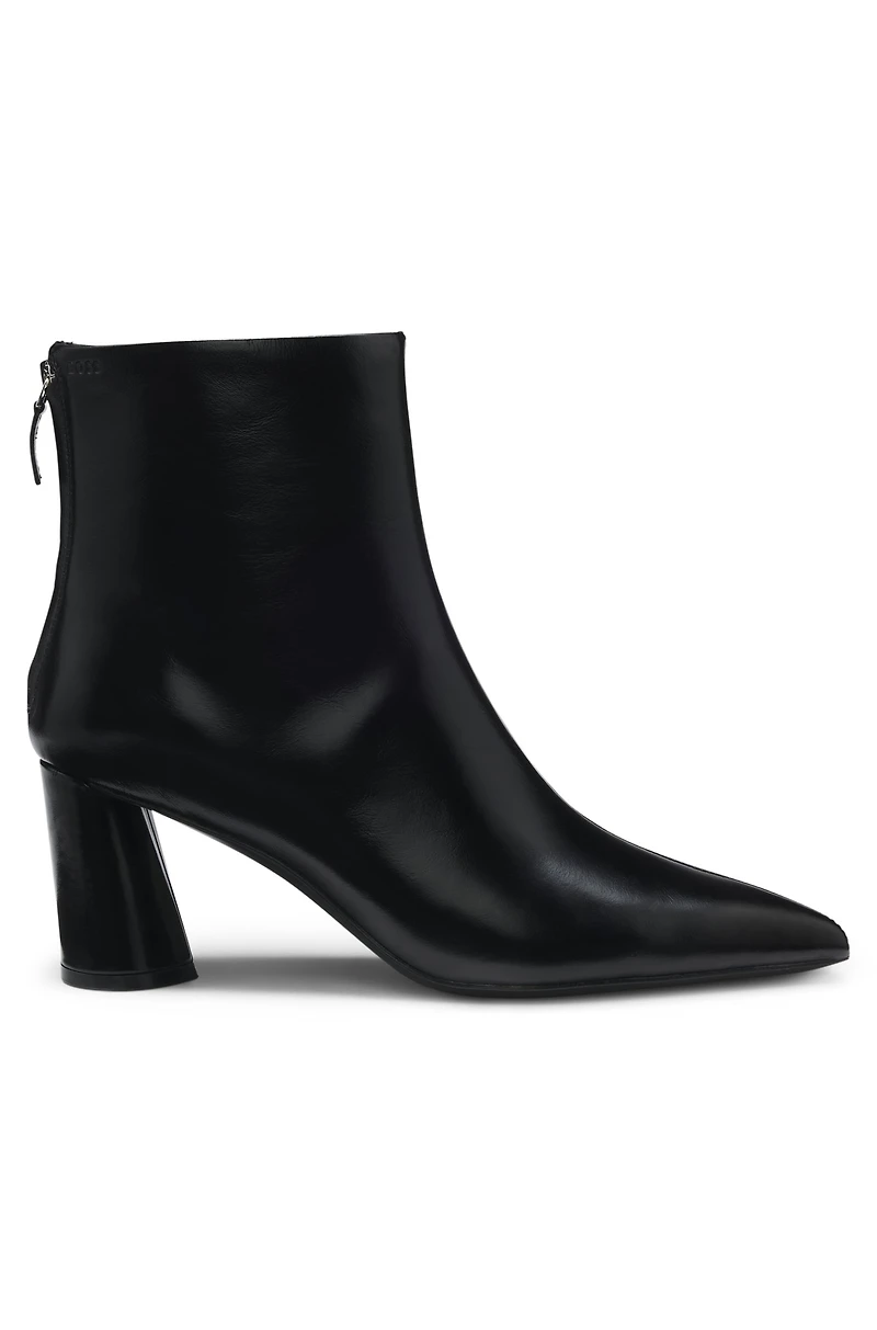 Chunky-heel ankle boots leather