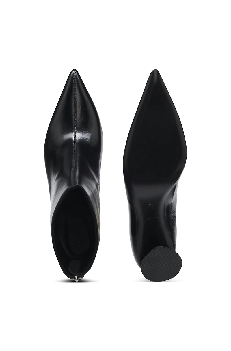 Chunky-heel ankle boots leather
