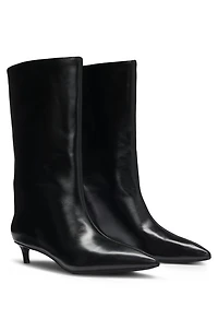 Leather boots with 3.5cm heel